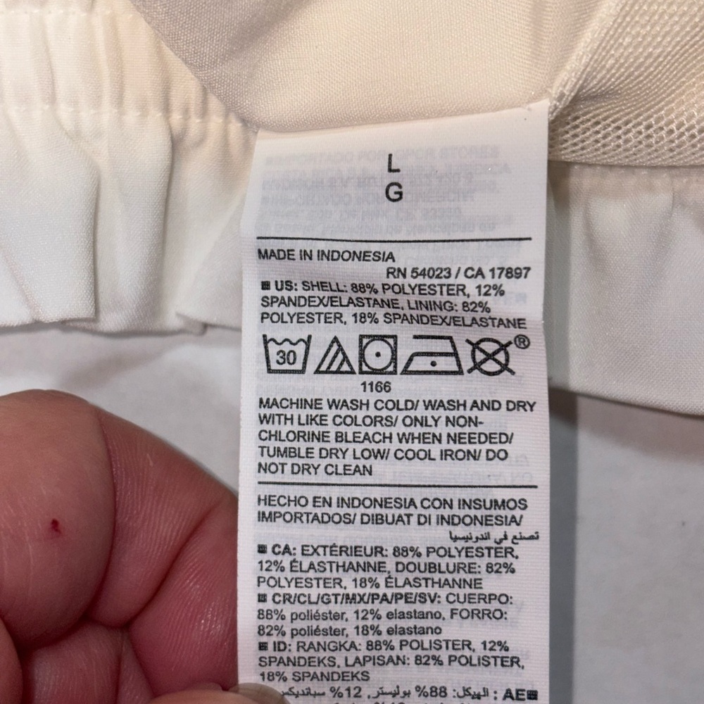 Old Navy StretchTech Packable Ruffle-Trim Jacket white full-zip drawstring large - Picture 6 of 11